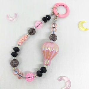Colorful beaded phone charm, wristlet strap phone, beaded bag charm, keychain, gift for her