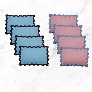 Colourful Playful Scalloped Placemats - set of 4