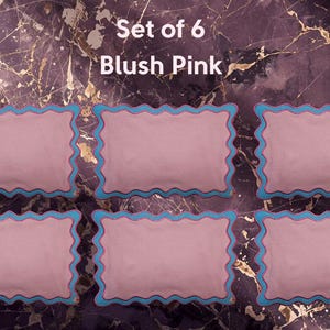 Colourful Playful Scalloped Placemats - set of 6