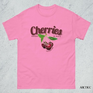 Cherry T-Shirt - Sommer Shirt, Geschenke für Sie, Geburtstagsgeschenk, Cherry Shirt, Cherry Print, Mama Geschenk
