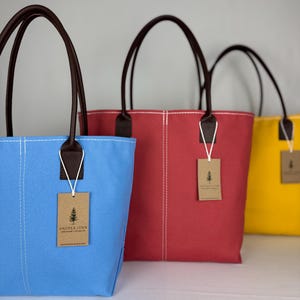 Andrea Lynn Bright | Durable Canvas Tote Bags | Leather Handles | Handmade In Maine