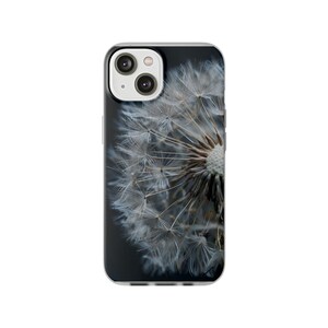 Custodie Flexi - Delicato design con semi di tarassaco, accessorio per telefono, custodia protettiva, custodia slim fit, stampa botanica, custodia per telefono floreale