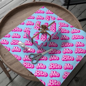 Bite Me Gift Wrap  - Funny Wrapping Paper - Funny Gift Wrap