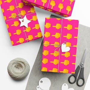 Middle Finger Gift Wrap - Funny Pink Gift Wrap - Gift Wrap for Adults