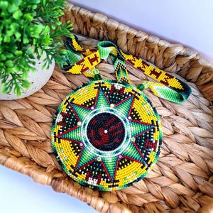 Beaded MMIW medallion
