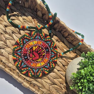 Beaded MMIW medallion