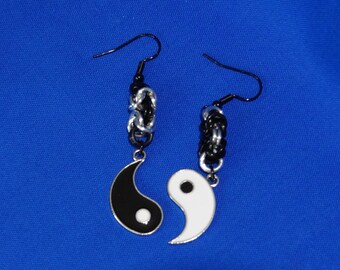 Pendientes de cadena bizantina: Yin-Yang