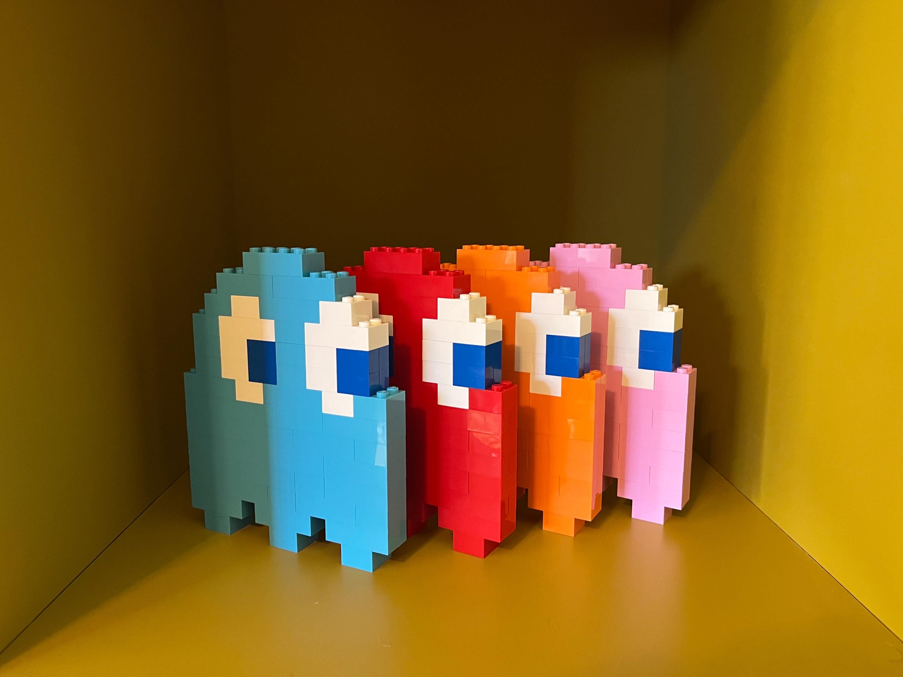 8 Bit Pac-man and Ghost Made With Bricks - Etsy