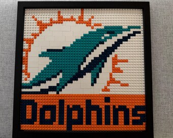 Miami Dolphins  Brick Wall Art Framed
