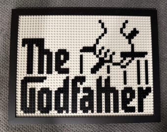 The Godfather Pixelated Brick Wall Art Framed