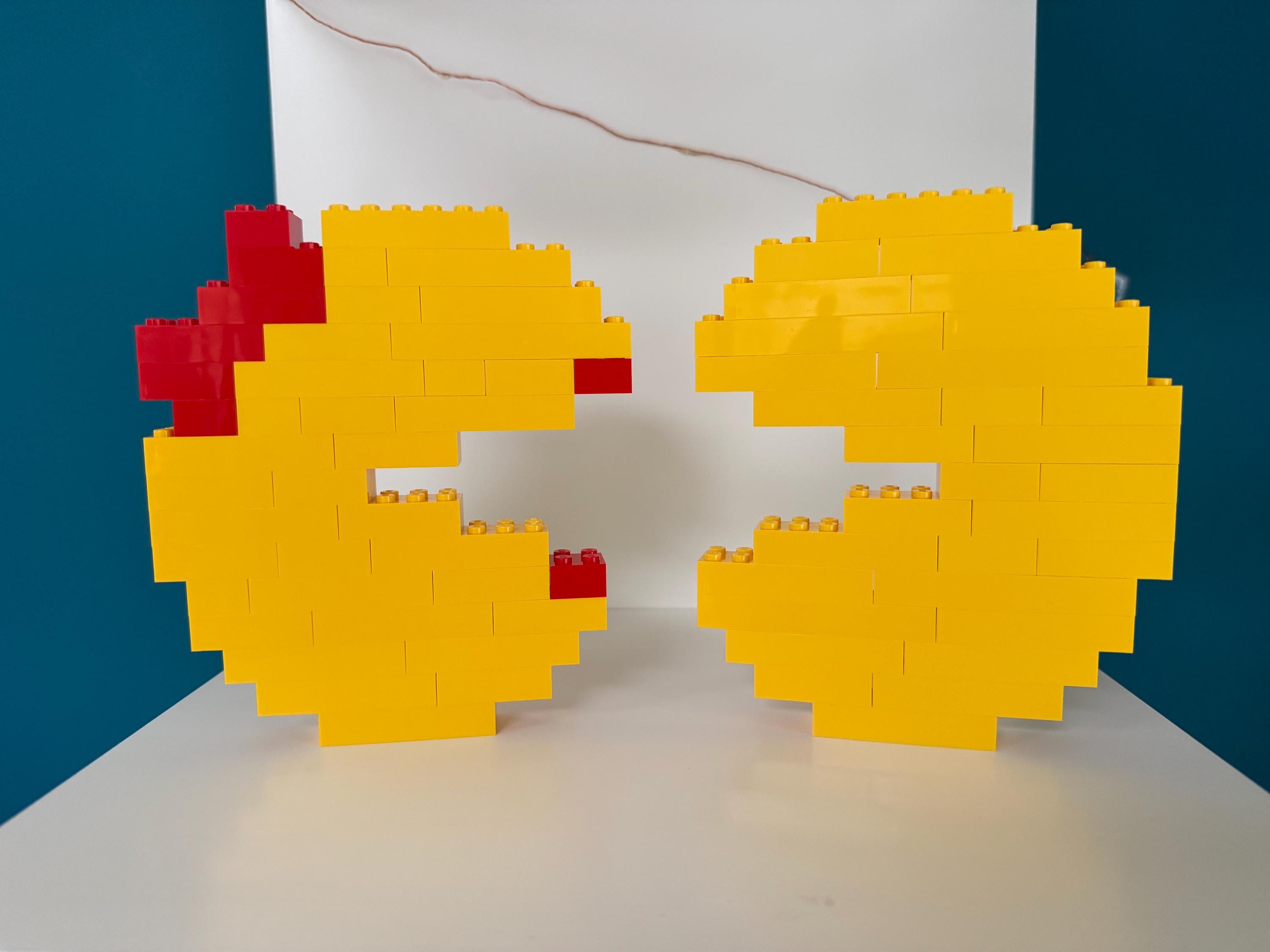 8 Bit Pac-man, Ms. Pac-man and Ghost Made With Bricks - Etsy