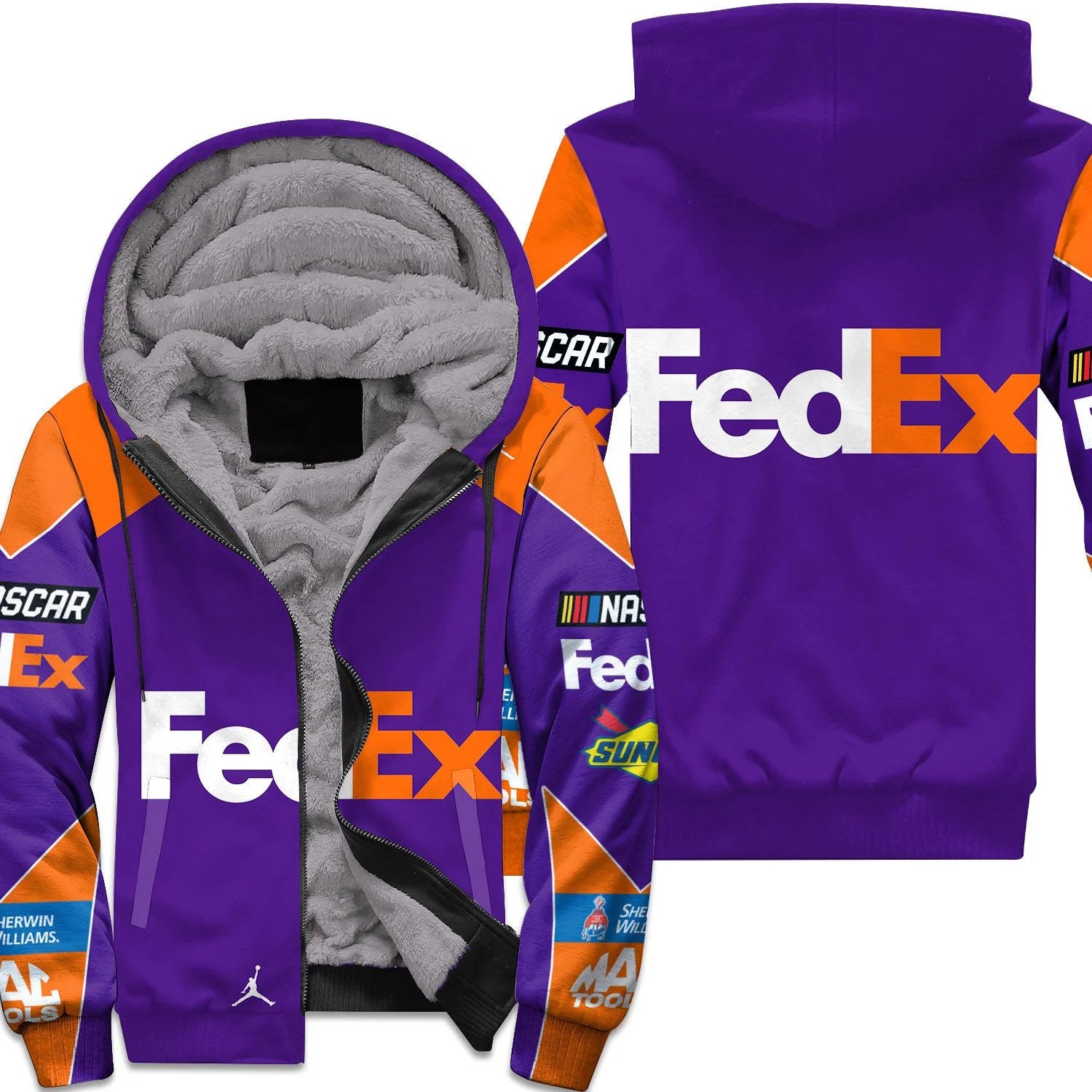 Fedex Racing Fleece Hoodie christmas gift for Delivery Driver