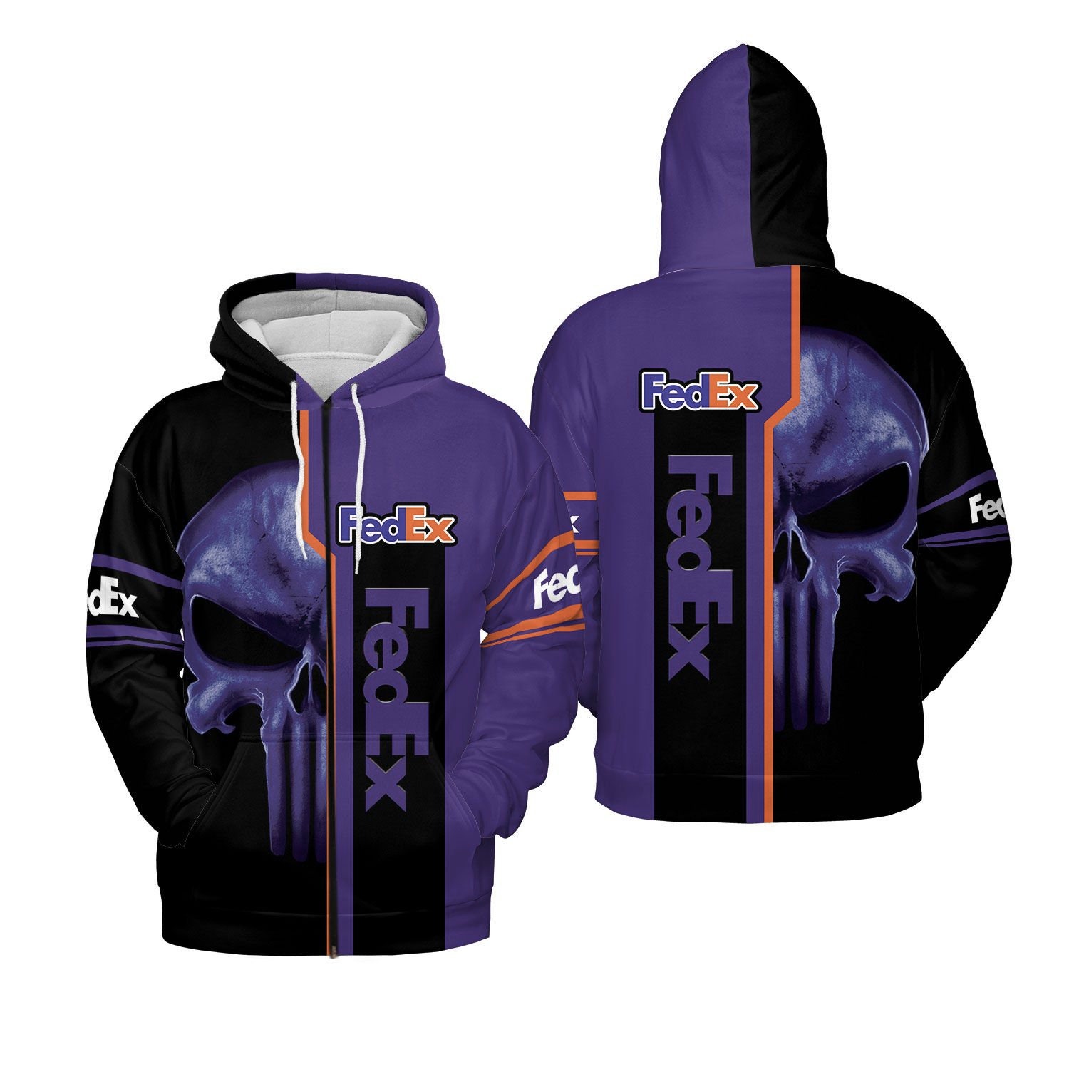 Fedex Skull purple so cool Hoodie 3d