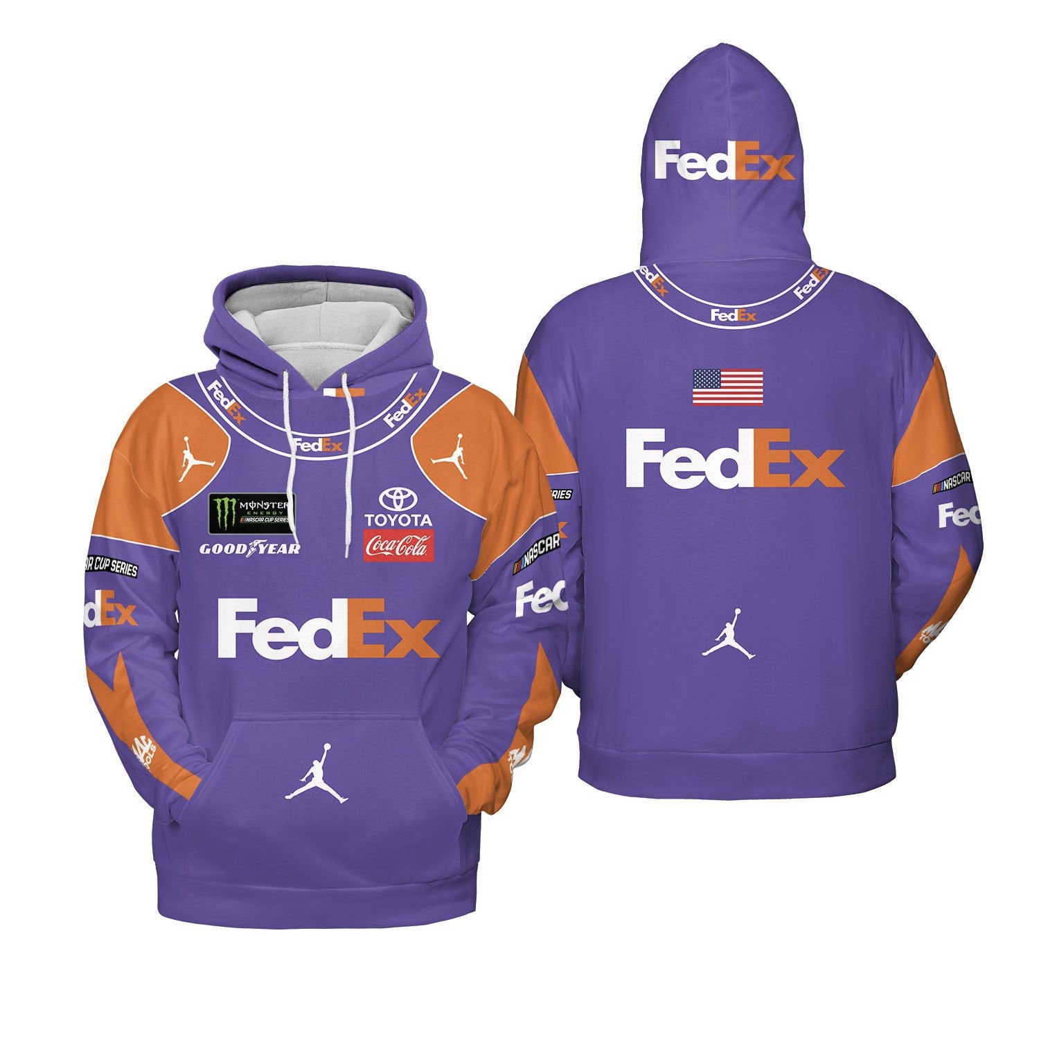 Fedex Racing purple Hoodie 3d