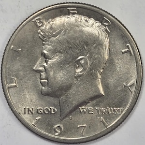 1971 Kennedy Half Dollar Denver Mint AU Condition Collector Coin