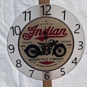 epoxy wall Indian Motorcycle clock