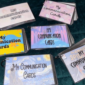 Custom Communication Cards || 75+ special interest themed cards for neurodivergent communication