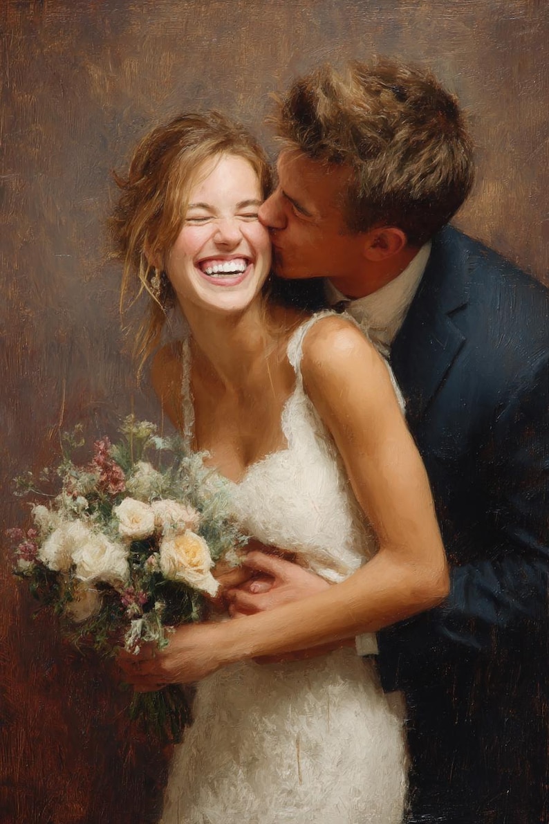Custom Oil Painting of Our Wedding Day