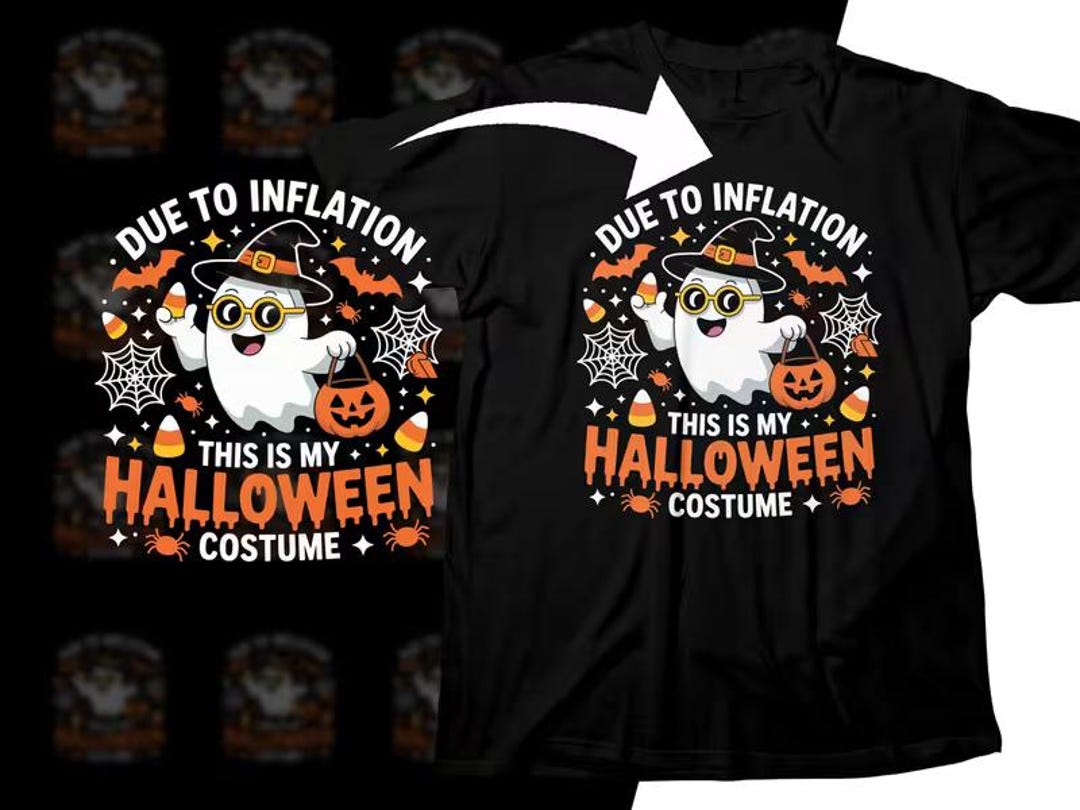 Funny Ghost PNG – Due to Inflation Halloween Costume Digital Design ...