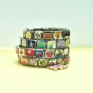 Italian Charm Bracelet, Vintage Italian Charm Bracelets, Italian Charms, Jewelry Gift, Gifts for Her