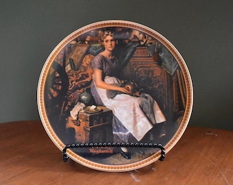 Norman Rockwell Collector Plate – Dreaming in the Attic, Knowles Fine China (1980s)