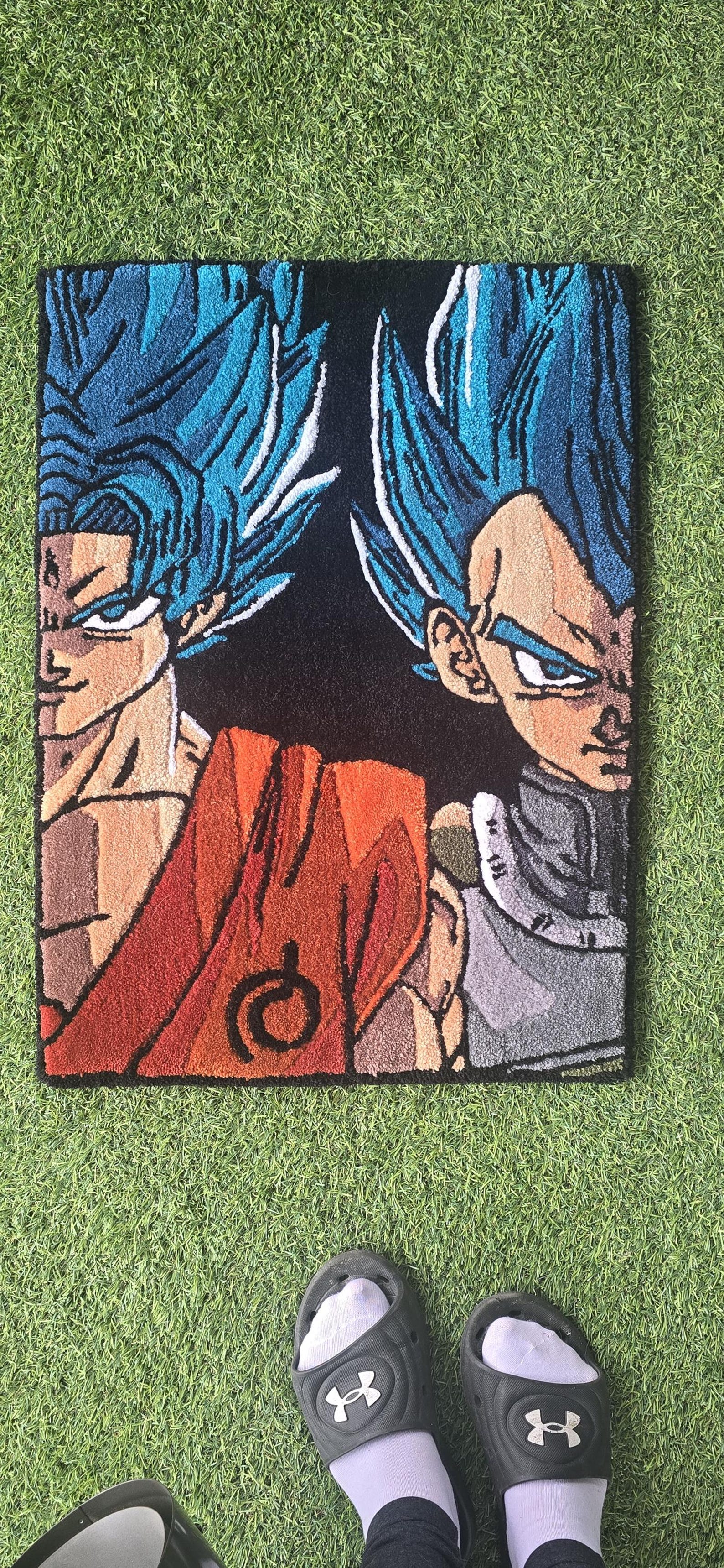 Groku Rug Goku and Vegeta Tufted Rug - Etsy