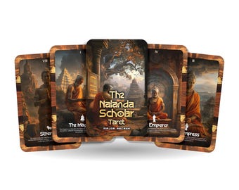 El Tarot Erudito de Nalanda - 22 Arcanos Mayores - Un viaje espiritual único - En busca de la sabiduría y el conocimiento en la antigua universidad de Nalanda.