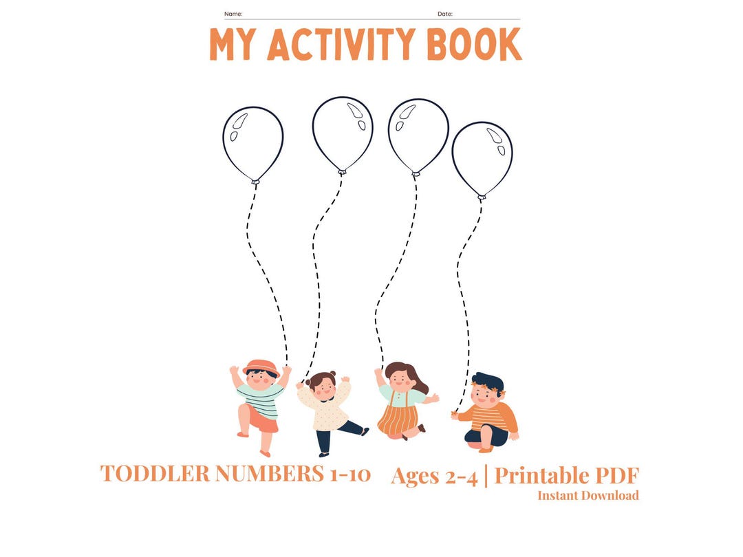 Toddler Numbers Activity Book | Printable Kids Activity Sheets ...