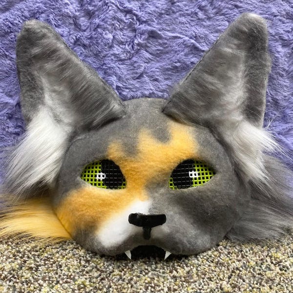 Calico Cat Therian Mask (Made-to-Order)