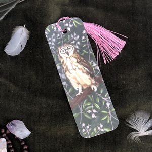 Owl Bookmark – Dark Academia Gothic Bookmark for Readers, Fantasy Gifts, Witchy Book Accessory, Literary Gift for Book Lovers”
