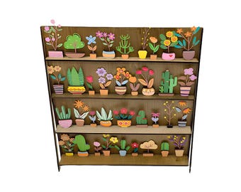 Laser Cut Flower Pot Set: CNC Vector Template (CDR File)