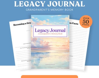 Grandparent Legacy Journal Printable | Life Story Memory Book | Digital Gift | Keepsake for Grandchildren | Family History Template