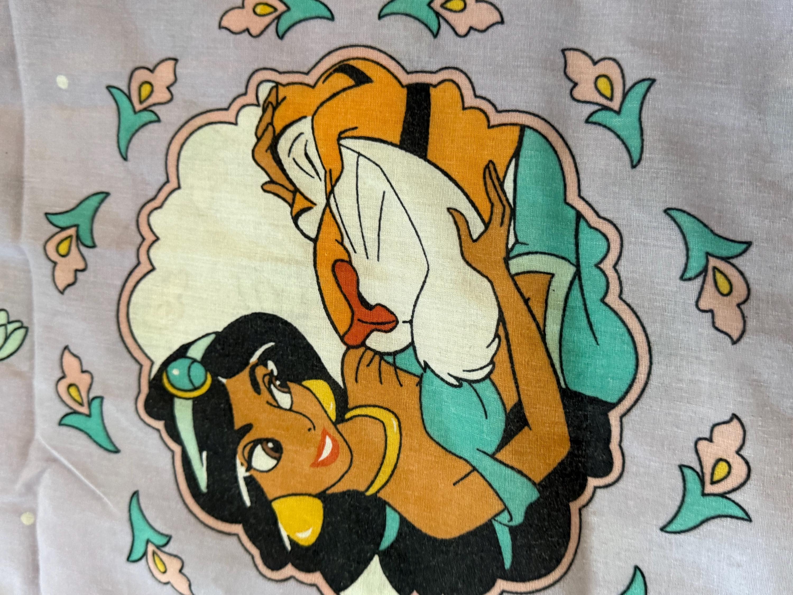 Vintage Disney Jasmine From Aladdin Twin Size Fitted Sheet. - Etsy