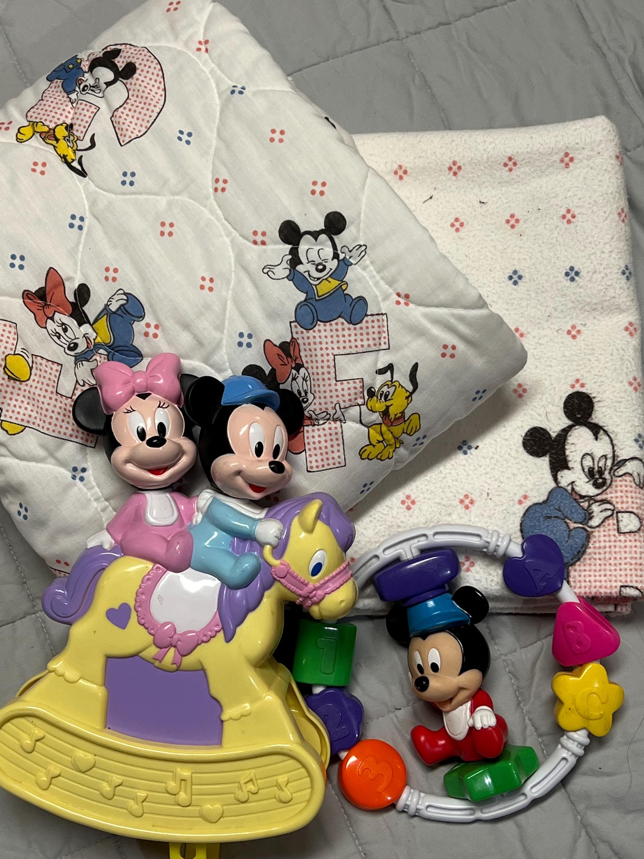 mickey mouse crib bumper pads