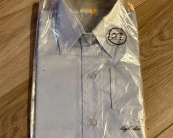 Vintage Boys Dress Shirt Size 2T Light Gray Color. New in Package.