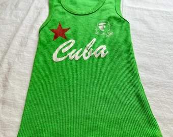 Vintage Cuba  Che Guevara Ribbed Tank Top.