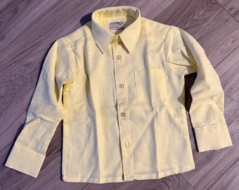Boys Pale Yellow Button Up Dress Shirt. Size 4T New.