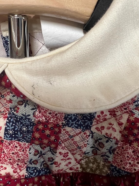 Blue Calico Patch Pattern Dress. Long Sleeves. - image 3