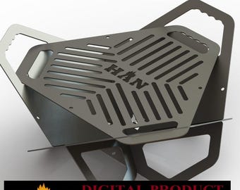 Metall Feuerstelle DXF-Datei: Laser Cut Firebox Design (Instant Download)
