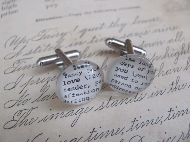 Awesome Dad Cuff Links Dictionary Cuff Links for Father's Day, Husband, Anniversary, Christmas by Kristin Victoria Designs image 2