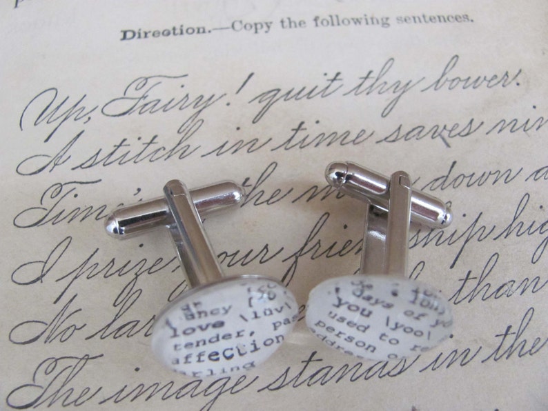 Awesome Dad Cuff Links Dictionary Cuff Links for Father's Day, Husband, Anniversary, Christmas by Kristin Victoria Designs image 3