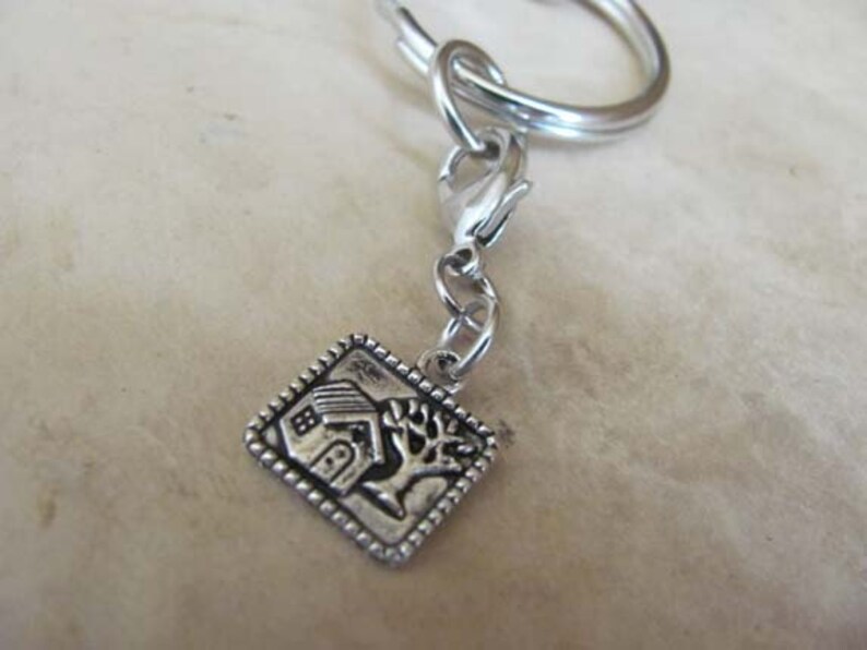 Realtor Key Chain with Silver-tone House Charm by Kristin Victoria Designs image 3