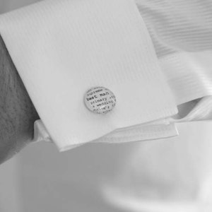 Cuff Link Sets Dictionary Personalized for Brother Father of the Bride Groomsman Nephew Son Pastor Husband image 1