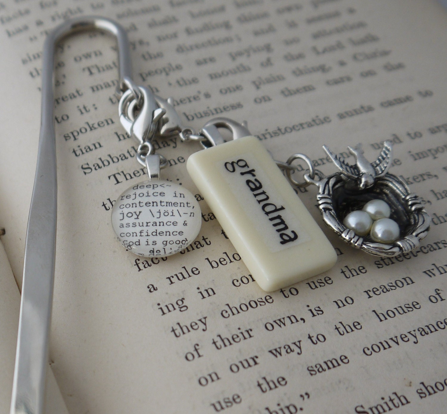 JOY Charm Dictionary Word Clipon Charm for keychains Etsy