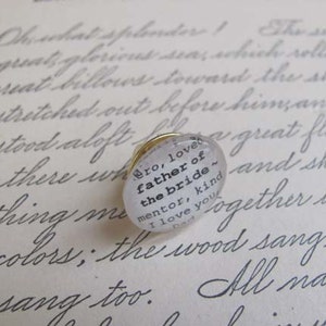Corbata personalizada Tac/Pin de solapa para padre, abuelo, hermano, sobrino, padre de la novia, novio por Kristin Victoria Designs