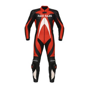 RaceRules Motorcycle Leather Suit Racing Track Cowhide Leather