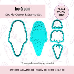 Eis Ausstechform & Stempel - STL Datei Download -Präge und Deboss Stempel