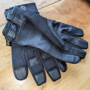 Black Fire Proof Light Duty Leather Work Gloves