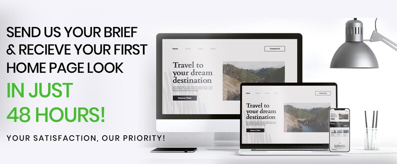Custom Website UI UX Design - 5 Pages (psd, Jpg Files Included) - Etsy