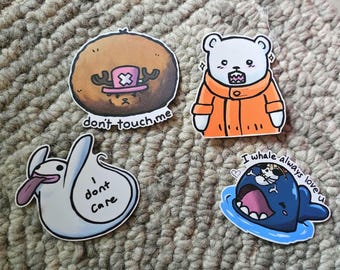 One Piece Animals Sticker Set (Chopper, Bepo, Laboon, Negative Ghost)
